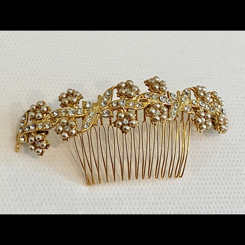 custom rhinestone pearl wedding hair accessory - Picture 14 of 15